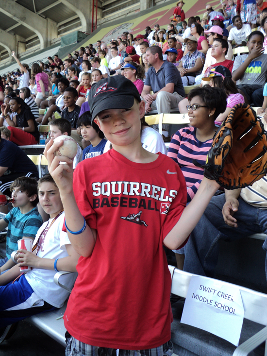 Swift Creek students visit Squirrels game